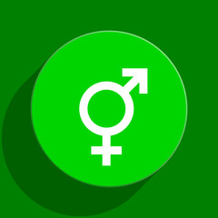 Fototapeta premium sex green flat icon
