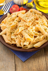 pasta Penne in plate