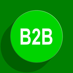 b2b green flat icon
