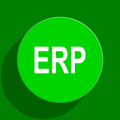 erp green flat icon