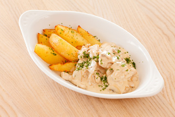 meat with potatoes