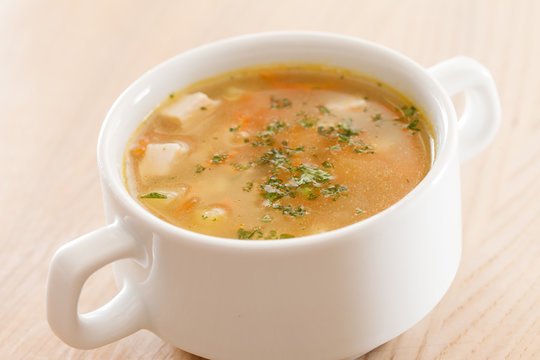 soup with croutons