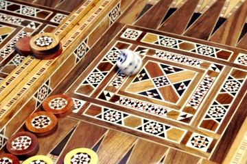 Roll Dice and Backgammon Game Board, XXXL