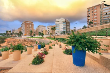 Keuken spatwand met foto Beach promenade in Netanya city in Israel © vvvita