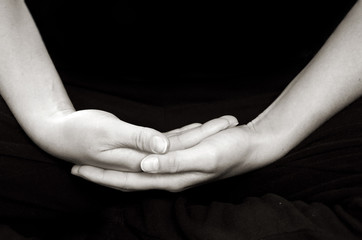 Hands in meditation
