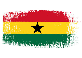 brushstroke flag Ghana