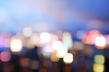 Obraz premium blured światła ze szczytu Victoria w Hongkongu