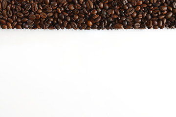 vorlage mit kaffebohnen streifen oben,präsentation, druck