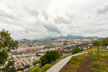 Aerial view of Santa Cruz de Tenerife. Spain