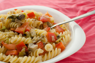 Vegetable Salad with pasta