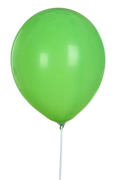 Green Balloon Isolated On White Background