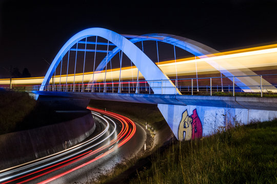 Blaue Br&uuml;cke in Stuttgart Ostfildern