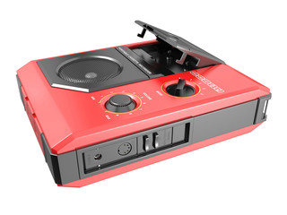 Fototapeta premium Portable cassette recorder. 3D isolated