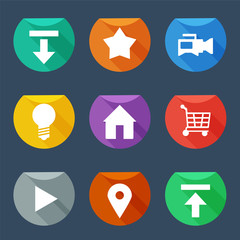 Flat UI icons set