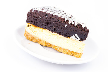 Brownie cheese cake