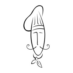 Chef with moustache illustration