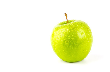 Green apple isolated white background