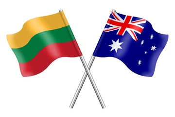 Flags: Lithuania and Australia