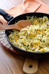 cabbage in a frying pan