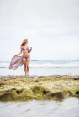 Beautiful young woman outdoors