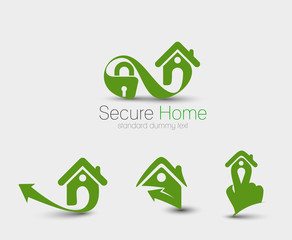 Symbol of Home Security Set, isolated vector design