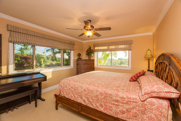 Beautiful Bedroom Interior in New Luxury Home,