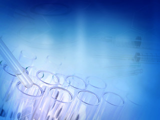 test tube and background