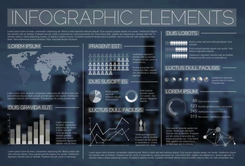 Night Transparent Vector set of Infographic elements