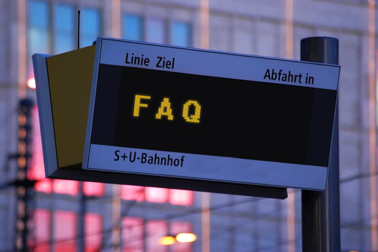 Anzeigetafel 1 - FAQ