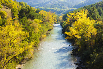 valley of river Verdon in autumn, Provence, France