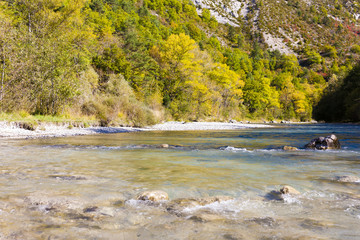 valley of river Verdon in autumn, Provence, France