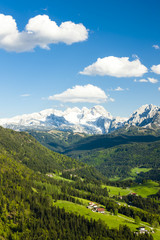 Fototapeta na wymiar view to Dachstein from the west, Upper Austria-Styria, Austria