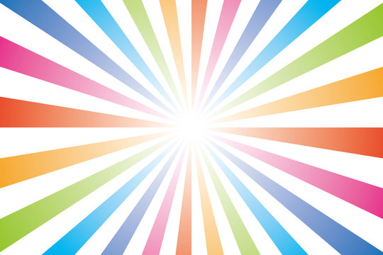 虹色の壁紙 放射状 背景 壁紙 ベクター イラスト デザイン アート 無料 バックグラウンド フリー素材 効果線 集中線 スピード線 カラー カラフル Background Wallpaper Vector Illustration Design Art Free Effect Line Concentration Line