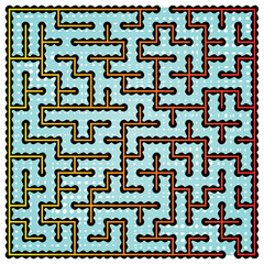 Orange square maze