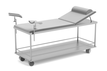 realistic 3d render of medical bed