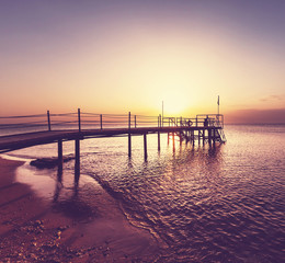 Fototapeta premium Boardwalk on beach