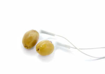 green olives headphones