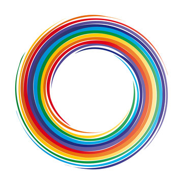 Esoterik - Energiewirbel - Kreis in Chakra Farben