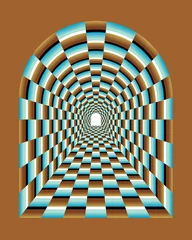 Abstract illusion of tunnel effect abstract. © vonuk