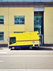 Yellow micro truck