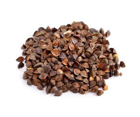 (Fagopyrum) buckwheat in a peel.