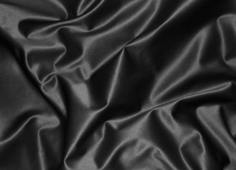 Schwarzer Satin, Textur, Hintergrund