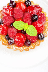 Cake with fresh berries