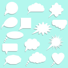 speech bubbles with shadow set