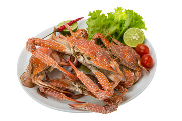 Boiled blue crab