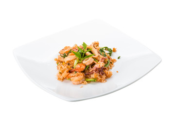 Rice with seafood