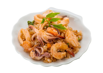 Rice with seafood