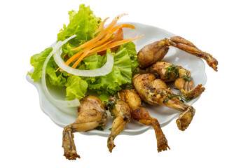 Grilled frog legs