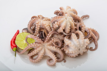 Boiled octopus