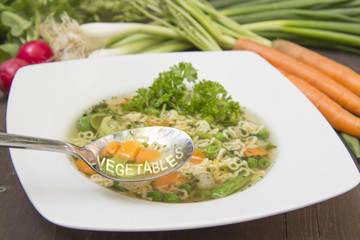 Buchstabensuppe Vegetables